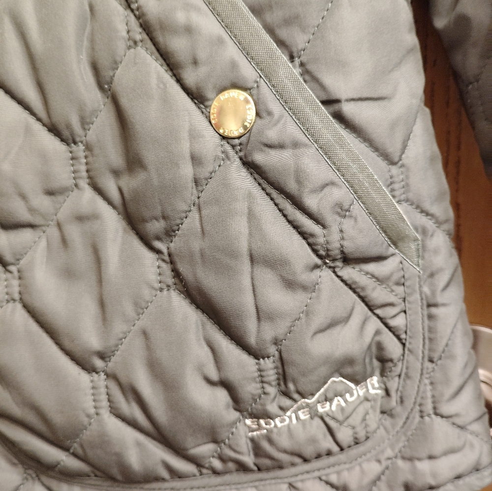 Olive Quilted Jacket - Picture 3 of 5